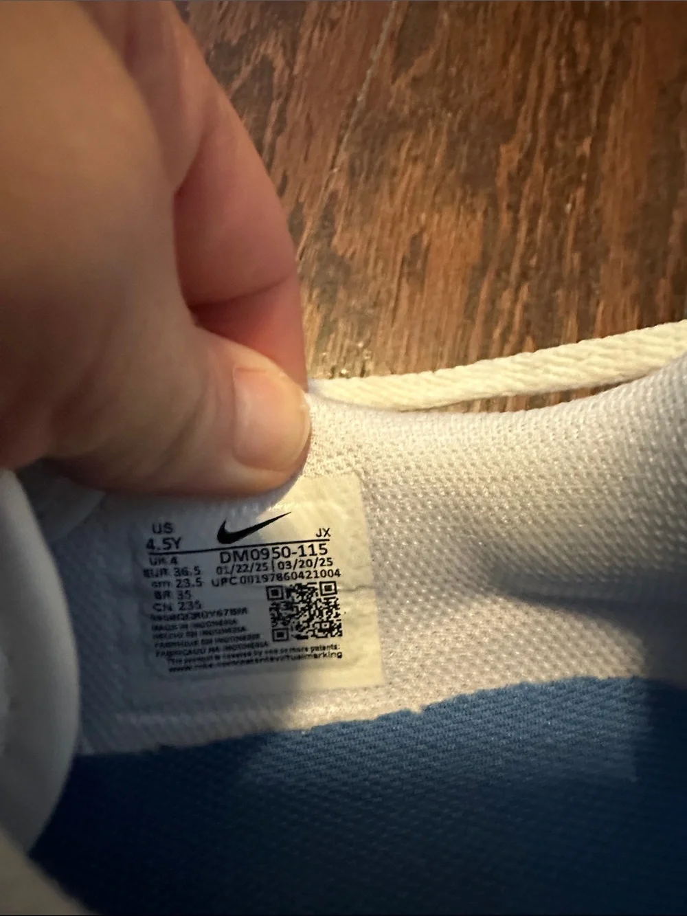 Nike Kids White Sneakers with Red Swoosh